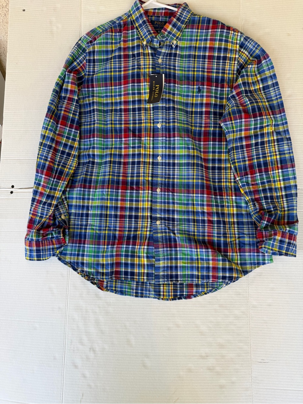 Polo by Ralph Lauren Plaid Button-Down Shirt in Blue Green Red Yellow
